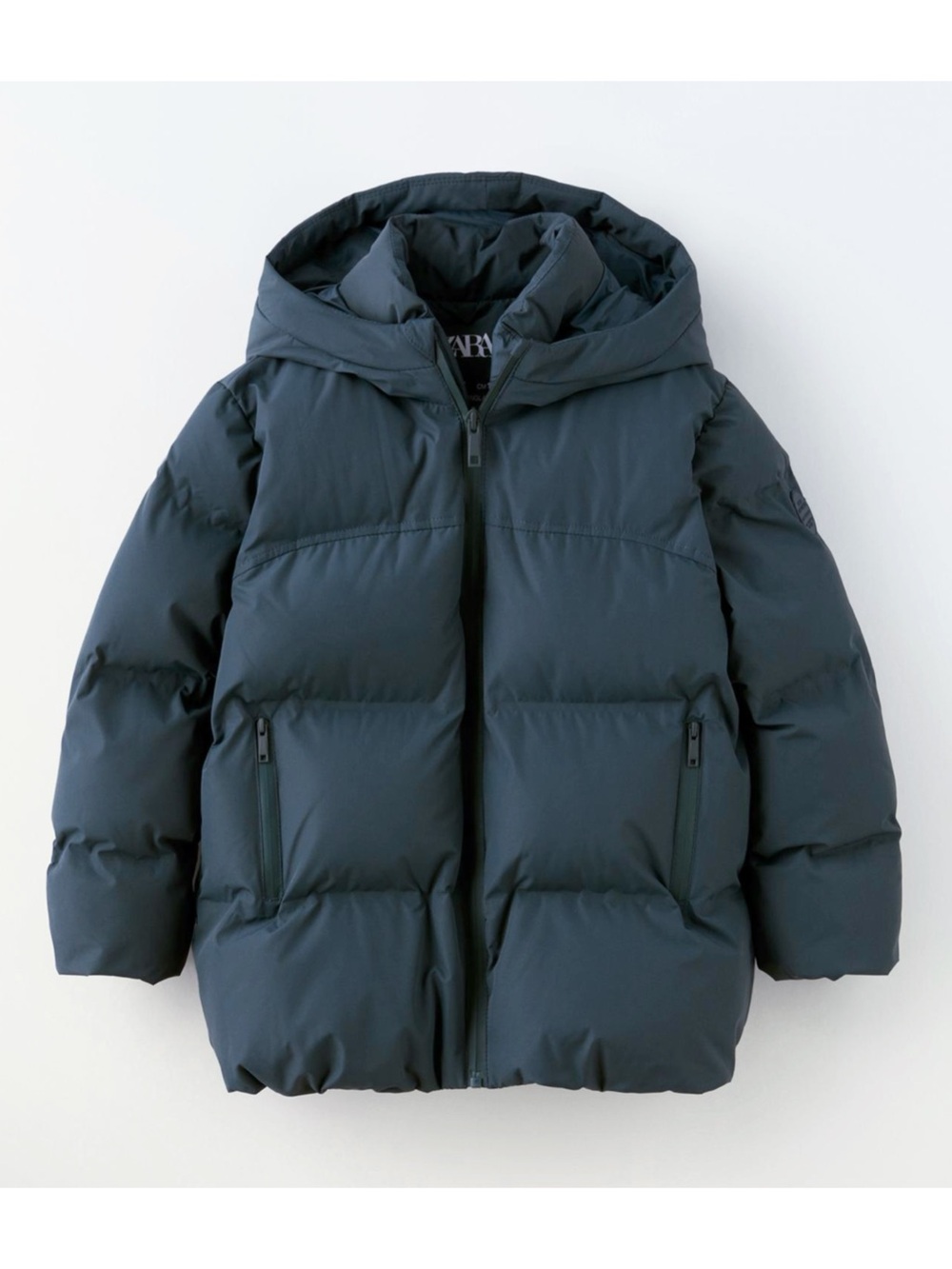 Zara Kids Hooded Puffer Jacket - Dark Navy